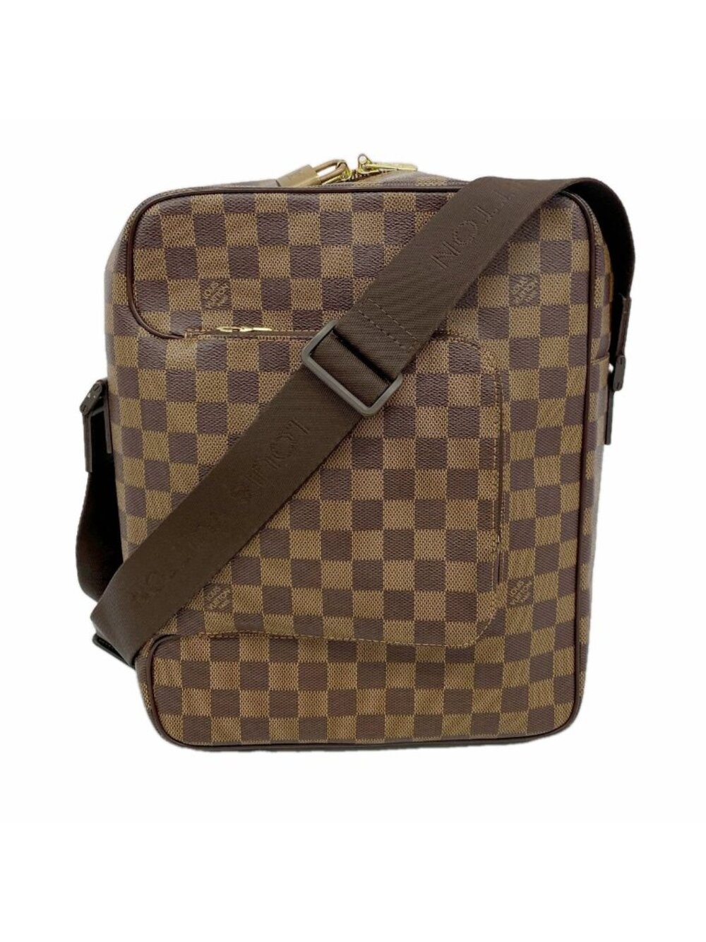 Louis Vuitton Shoulder Bag Damier Olaf MM Ebene